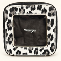 Wrangler Leopard Print Clear Window Zip Case