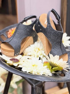 Leather Tooled Sandal