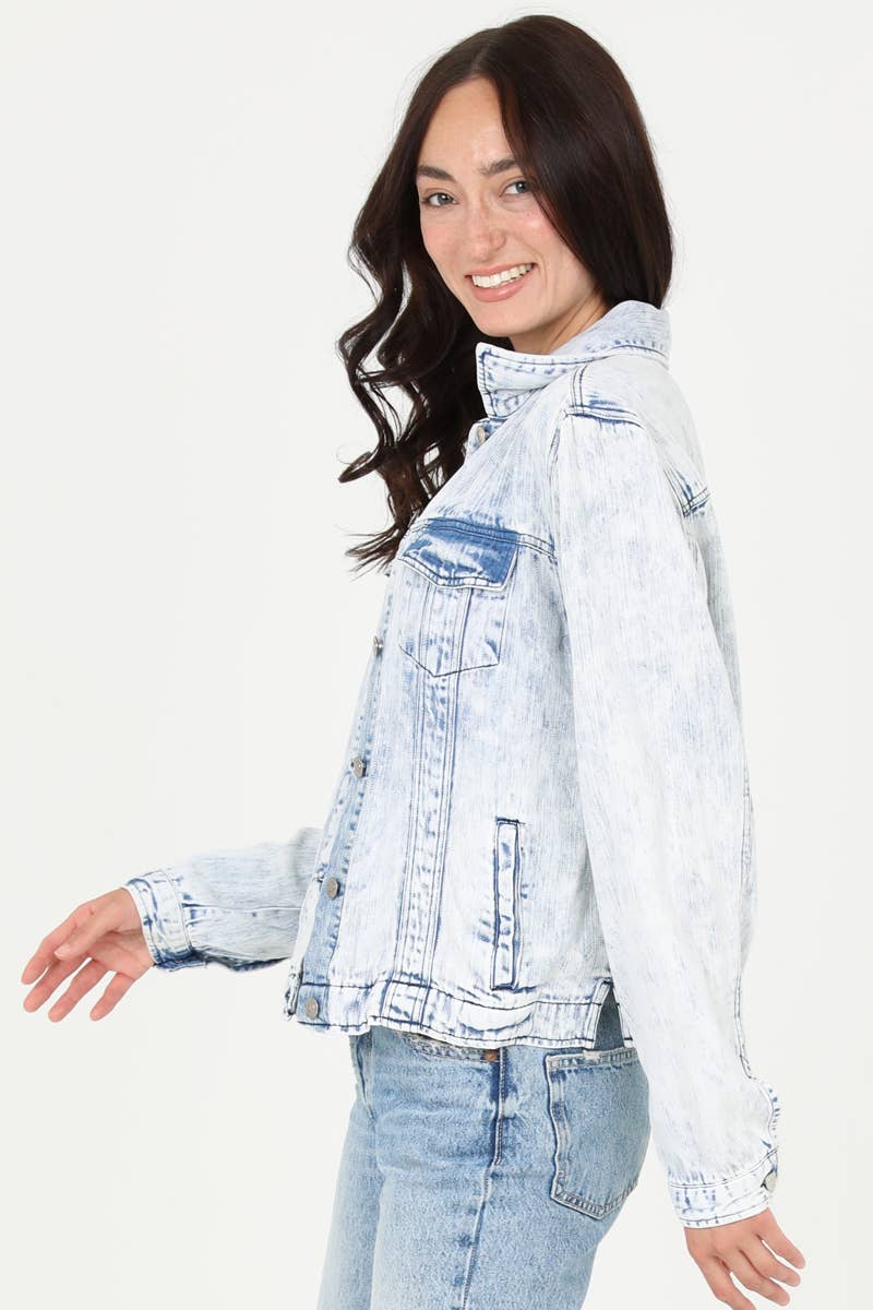 Angie ACID WASH TENCEL JACKET