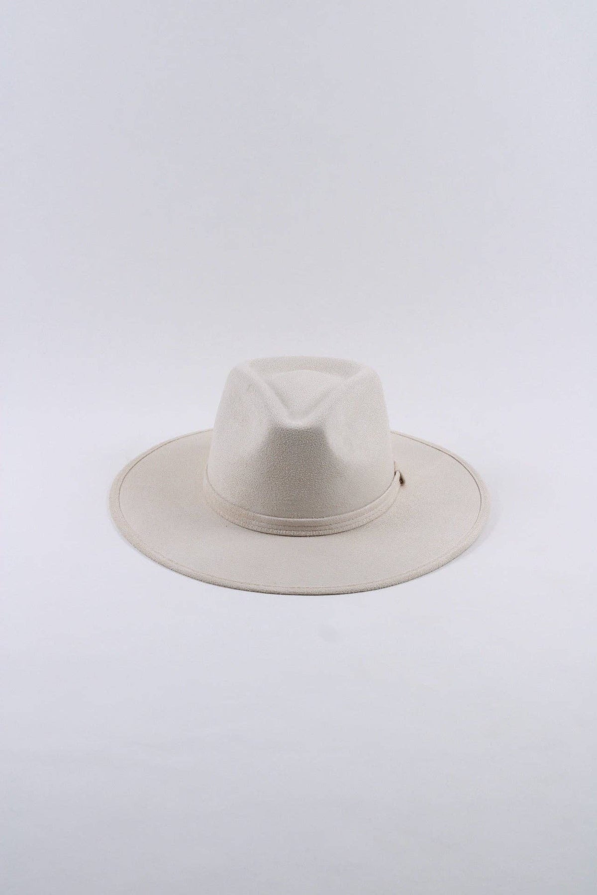 Vegan Suede Rancher Hat - Ivory
