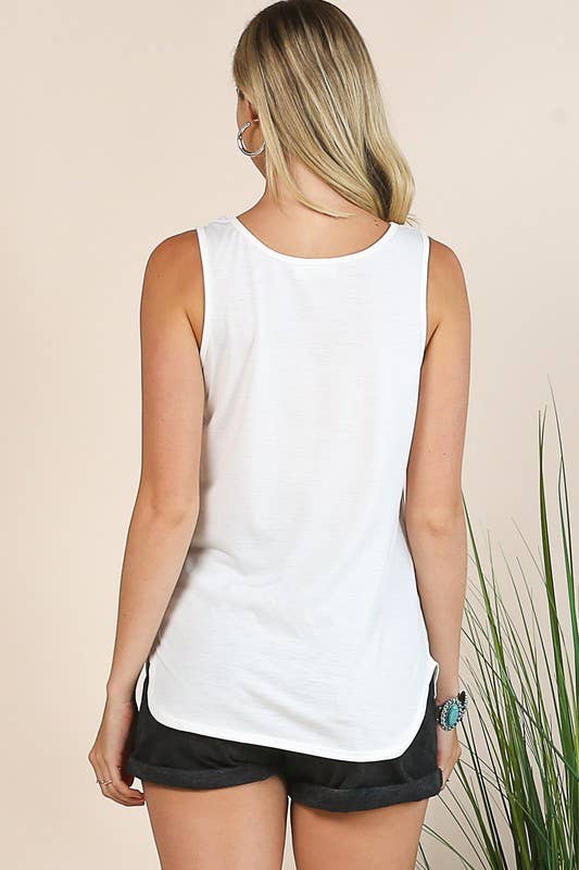 Avery Vintage American Flag Tank Top – Made in USA
