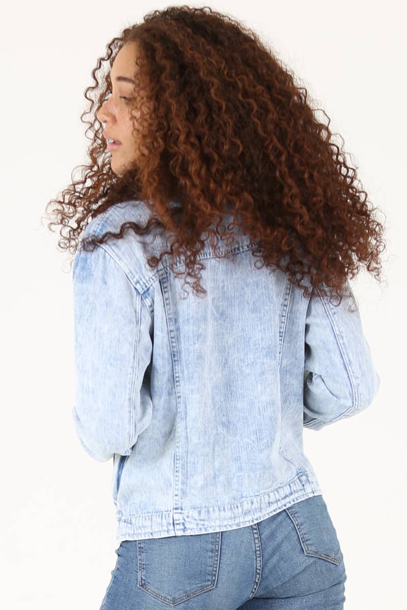 Angie ACID WASH TENCEL JACKET
