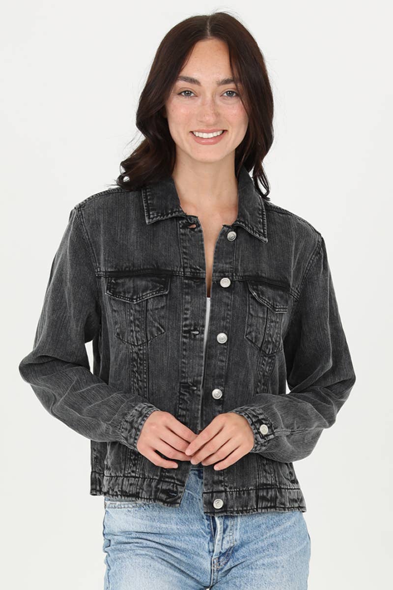 Angie ACID WASH TENCEL JACKET