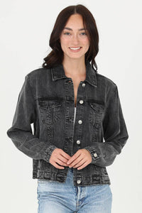 Angie ACID WASH TENCEL JACKET