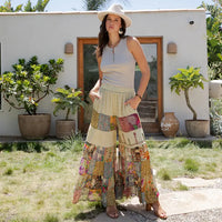 Tiered Every Day Pants with Patchwork