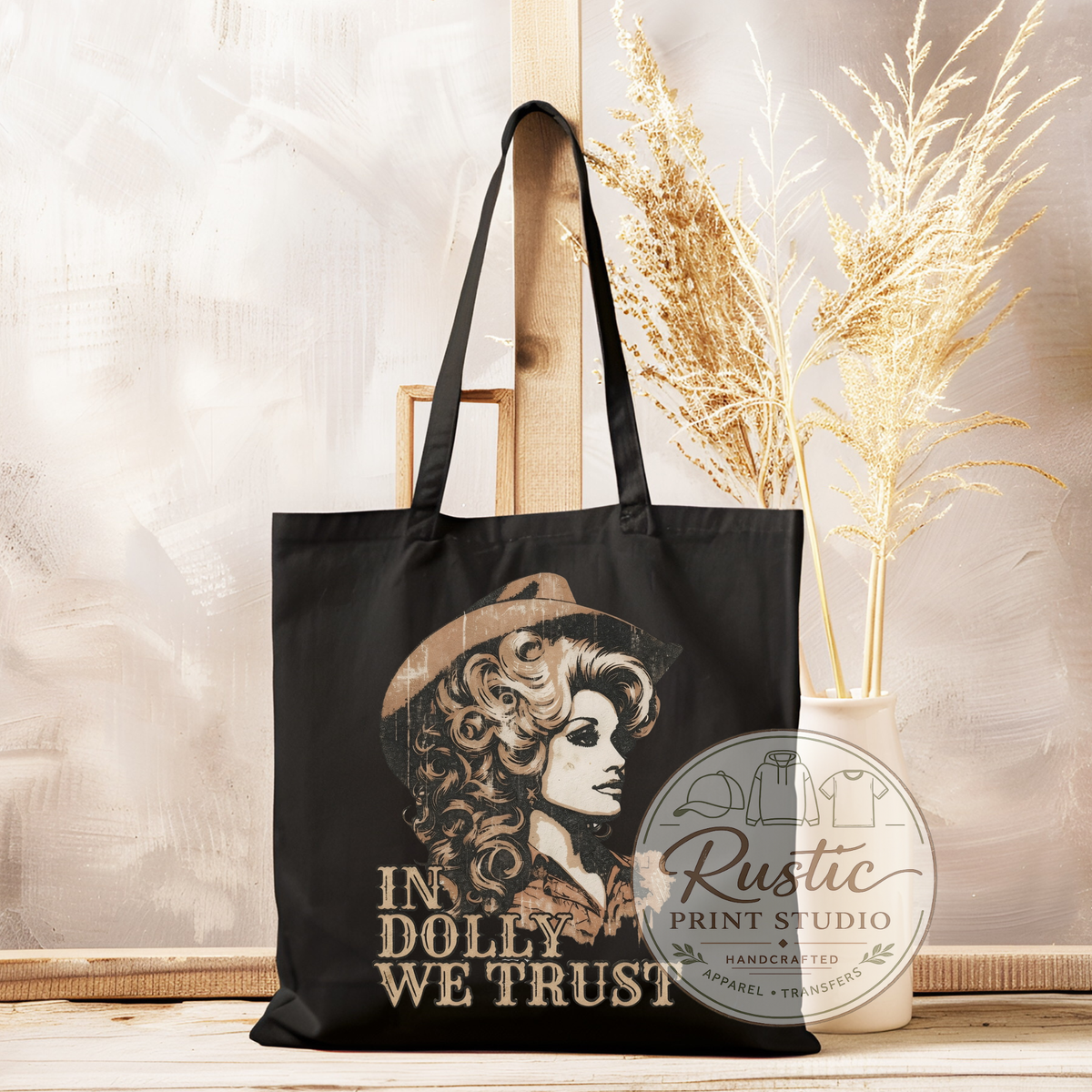 Vintage Western Dolly Parton Tote Bag In Dolly We Trust Bag