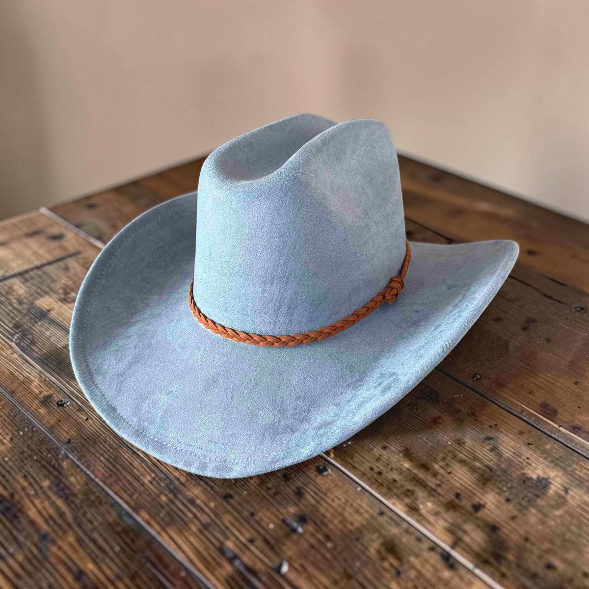 🤠Vegan Suede Cowboy Hat W/ Suede Hat Band