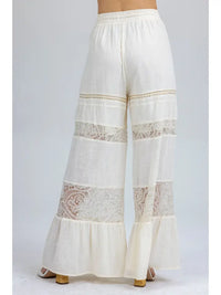Miss Me Lace and Linen Luxe Pant