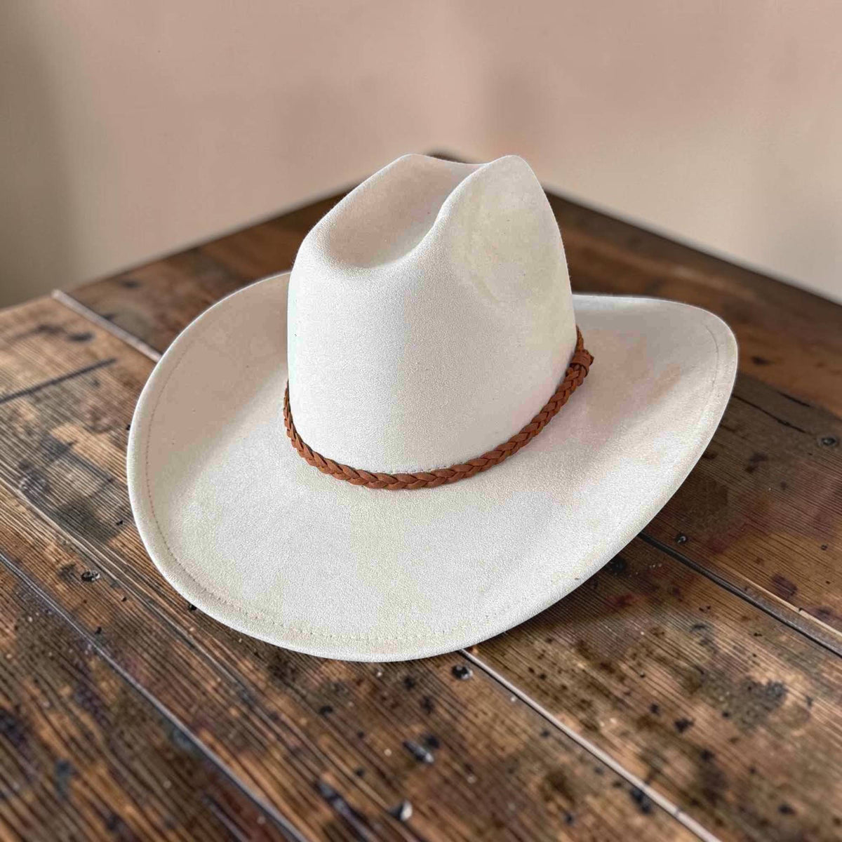 🤠Vegan Suede Cowboy Hat W/ Suede Hat Band