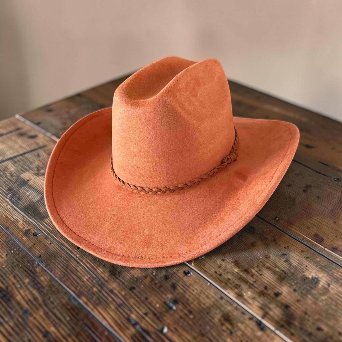 🤠Vegan Suede Cowboy Hat W/ Suede Hat Band