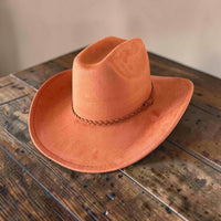 🤠Vegan Suede Cowboy Hat W/ Suede Hat Band