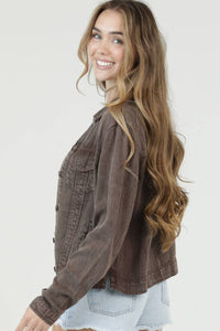 Angie ACID WASH TENCEL JACKET