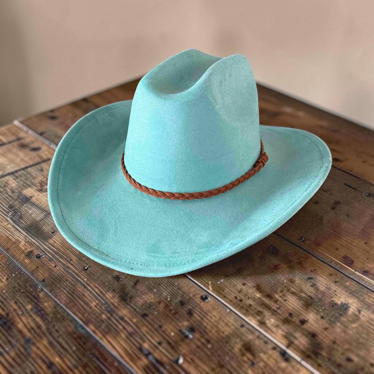 🤠Vegan Suede Cowboy Hat W/ Suede Hat Band