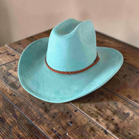 🤠Vegan Suede Cowboy Hat W/ Suede Hat Band