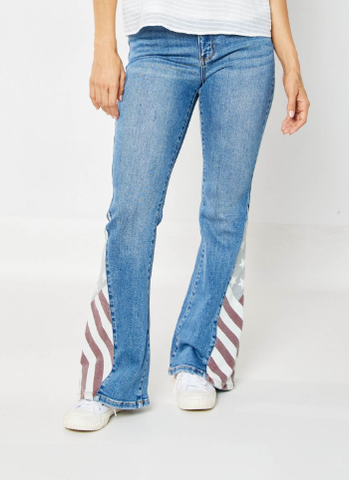 Judy Blue Flag Flare Jeans