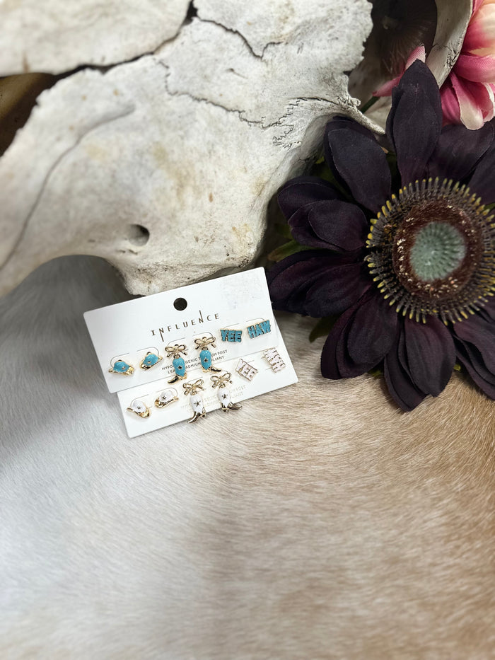 Yee Haw Western Earring 3-Pack Set