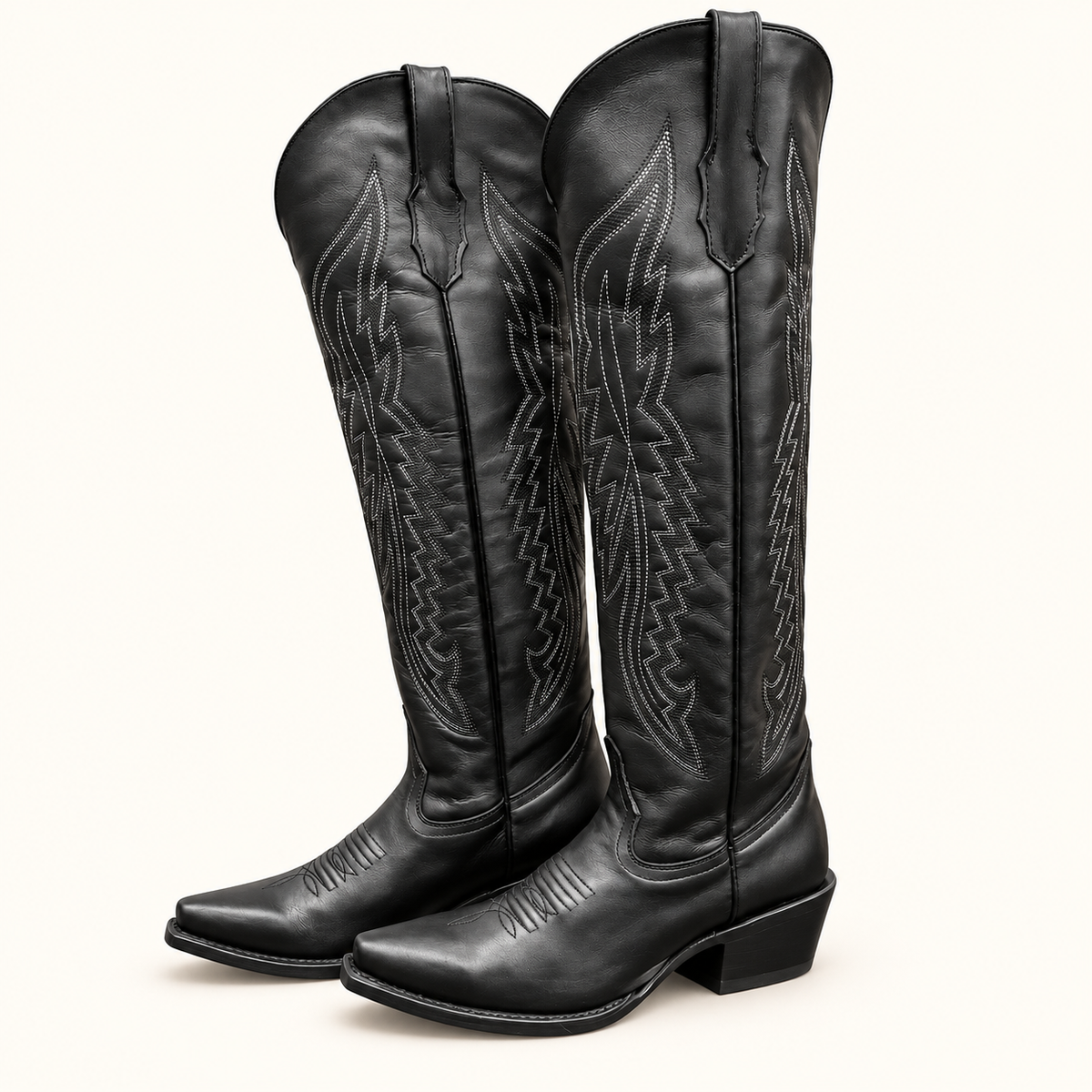 Tanner Mark Midnight Knee-High Western Boots
