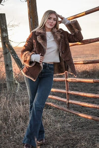 Montana Co. High Country Faux Suede & Fur Jacket