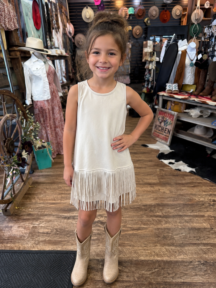 Montana Co Ivory Fringe Dress – Girls – Bitchin' Britches Boutique