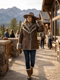 Montana Co. High Country Faux Suede & Fur Jacket