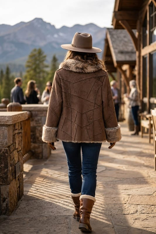 Montana Co. High Country Faux Suede & Fur Jacket