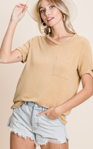 Mustard Short Sleeve Top