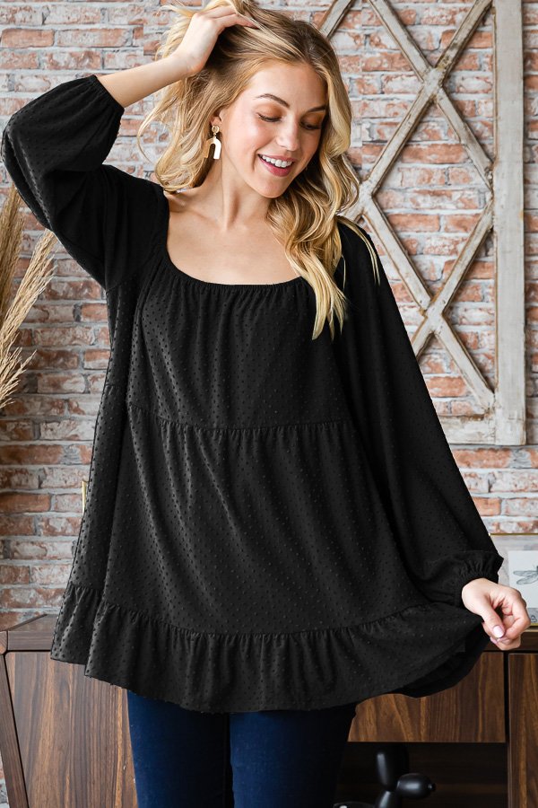 Puff Sleeve Plus Top