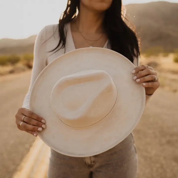 Vegan Suede Fedora Hat