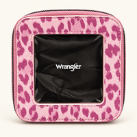 Wrangler Leopard Print Clear Window Zip Case