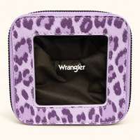 Wrangler Leopard Print Clear Window Zip Case