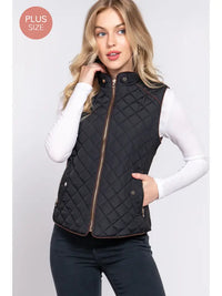 PLUS Quilted Zip-Up Vest