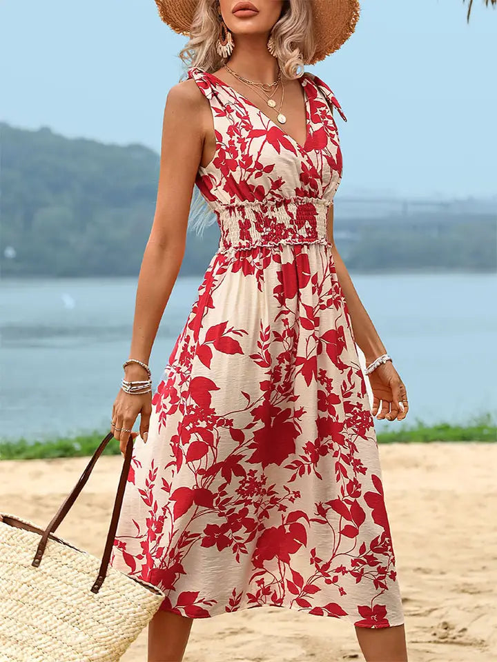 Lily Boho Red Dress