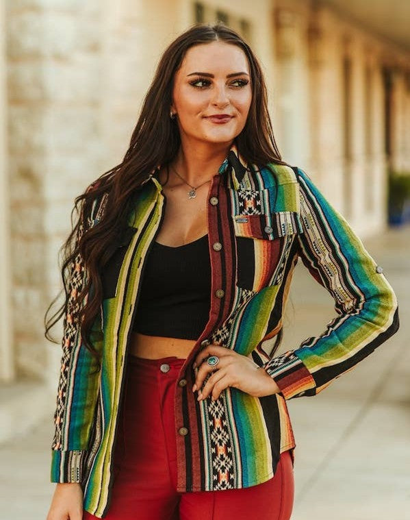 Desert Sunset Serape Button-Up
