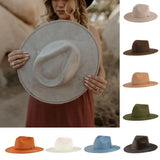 Vegan Suede Fedora Hat