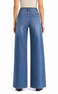 1822 Denim Slim Wide Leg Jeans – Adjustable Cuff | 35” Inseam