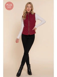 PLUS Quilted Zip-Up Vest