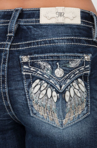 Miss Me Winged Bootcut Jeans