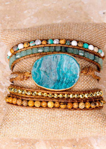 Wrap Bracelet with Turquoise Stone