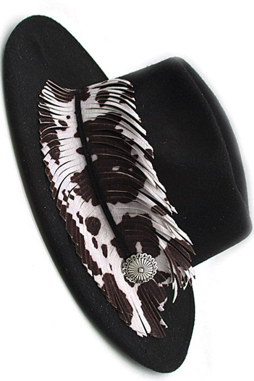 Leather Feather Hat Band