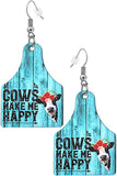 Cow Tag Earrings