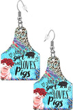 Cow Tag Earrings