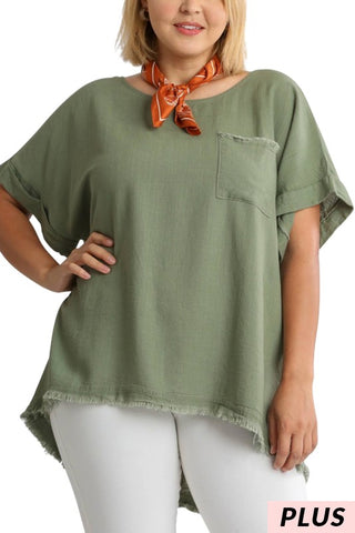 Olive Green Plus Size Top
