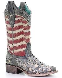 Corral Stars & Stripes Square Toed Boots