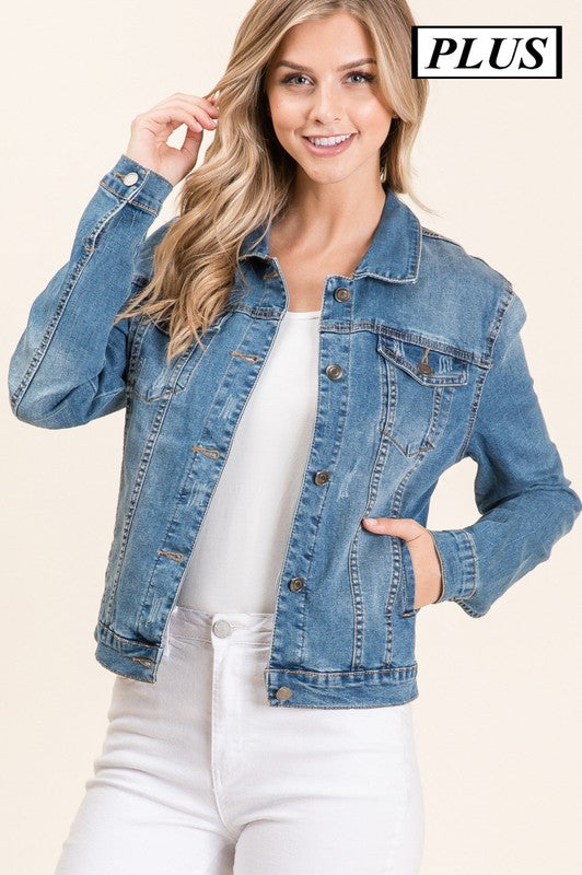 Plus Denim Jacket