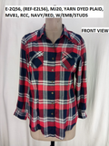 Embroidered Plaid Shirt