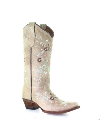 Corral Sand Floral Boot